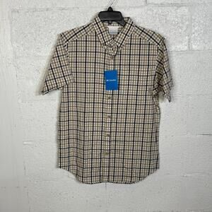 Columbia Men's Rapid Rivers II Short Sleeve button up Shirt, Ancient Fossil S